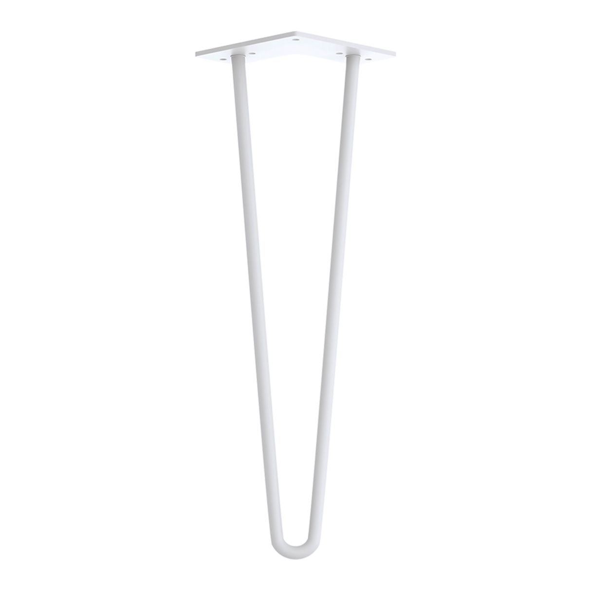 Set of 4 Industrial Retro Hairpin Table Legs 12mm Steel Bench Desk - 41cm White