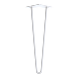 Set of 4 Industrial Retro Hairpin Table Legs 12mm Steel Bench Desk - 41cm White - Top-Down View