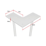 Set of 4 Industrial Retro Hairpin Table Legs 12mm Steel Bench Desk - 41cm White - 45-Degree Angle