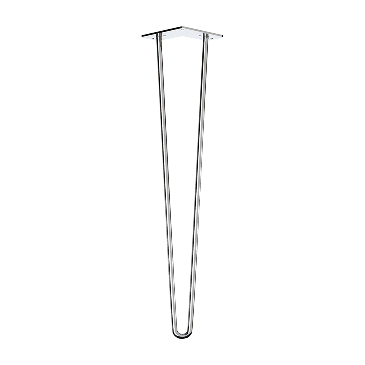 Set of 4 Chrome Retro Hairpin Table Legs 12mm Steel Bench Desk - 71cm