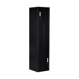 Black Two-Door L-shaped Office Gym Shed Storage Lockers - Top-Down View