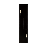 Black Two-Door L-shaped Office Gym Shed Storage Lockers - 45-Degree Angle