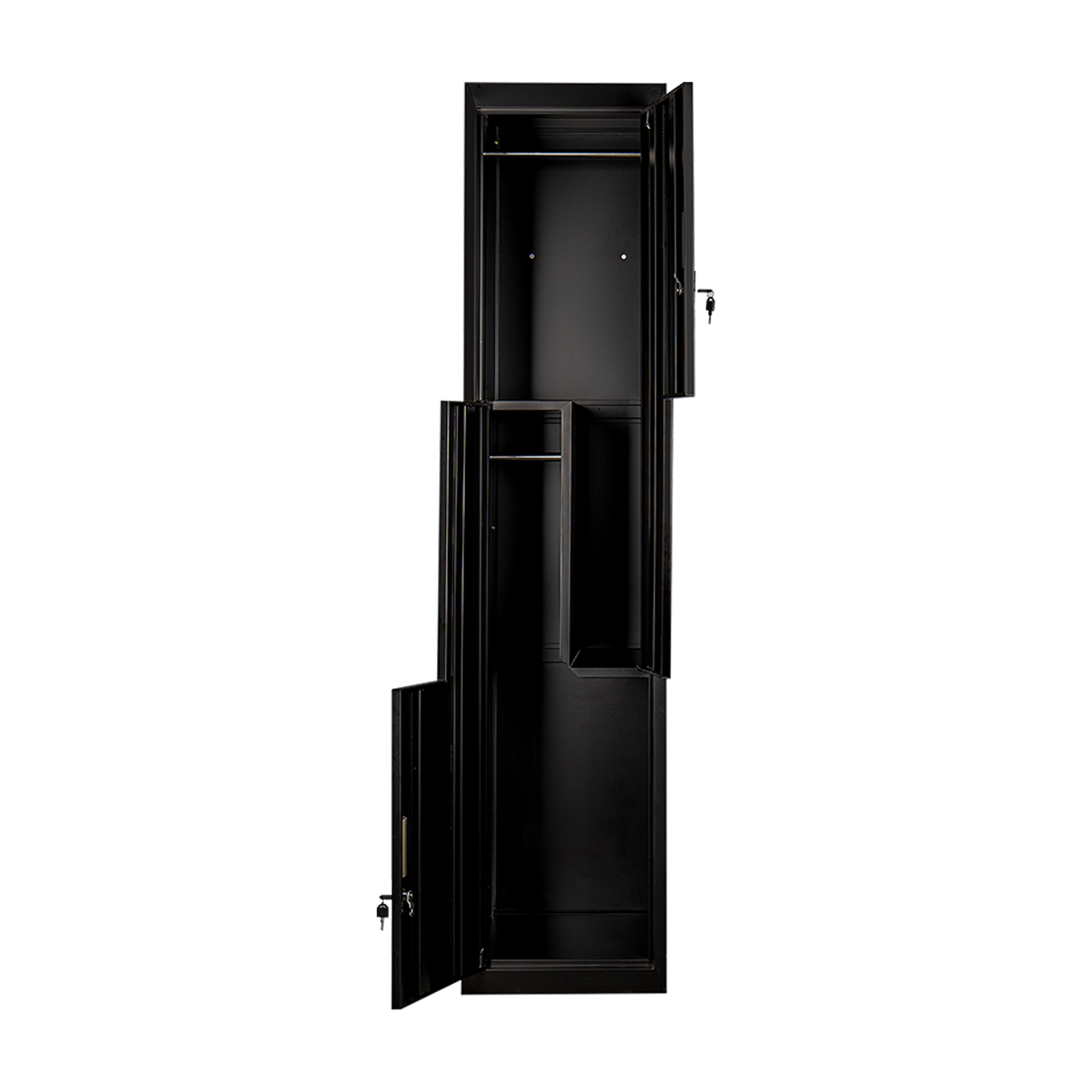 Black Two-Door L-shaped Office Gym Shed Storage Lockers