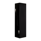 Black Two-Door L-shaped Office Gym Shed Storage Lockers - Top-Down View