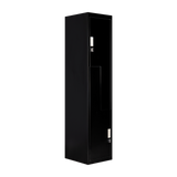 Black Two-Door L-shaped Office Gym Shed Storage Lockers - 45-Degree Angle