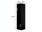 Black Two-Door L-shaped Office Gym Shed Storage Lockers - Extra Image