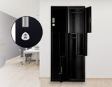Black Two-Door L-shaped Office Gym Shed Storage Lockers