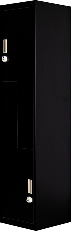 Black Two-Door L-shaped Office Gym Shed Storage Lockers
