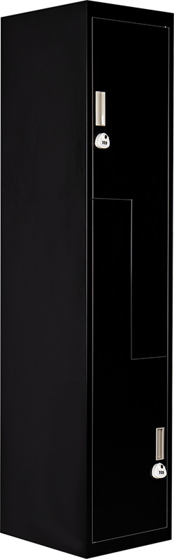 Black Two-Door L-shaped Office Gym Shed Storage Lockers
