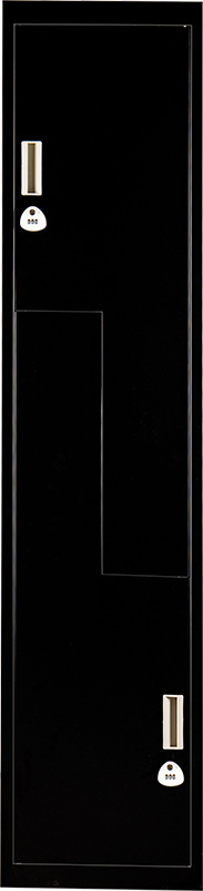 Black Two-Door L-shaped Office Gym Shed Storage Lockers
