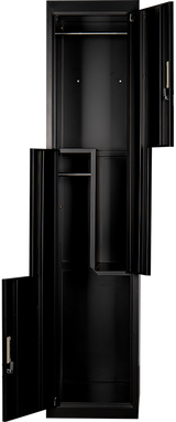 Black Two-Door L-shaped Office Gym Shed Storage Lockers - Extra Image