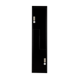 Black Two-Door L-shaped Office Gym Shed Storage Lockers - Top-Down View