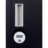Black Two-Door L-shaped Office Gym Shed Storage Lockers - 45-Degree Angle