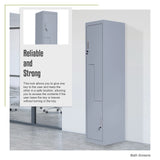Grey Two-Door L-shaped Office Gym Shed Storage Lockers - Extra Image