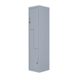 Grey Two-Door L-shaped Office Gym Shed Storage Lockers