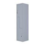 Grey Two-Door L-shaped Office Gym Shed Storage Lockers