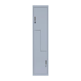 Grey Two-Door L-shaped Office Gym Shed Storage Lockers - Top-Down View