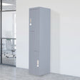 Grey Two-Door L-shaped Office Gym Shed Storage Lockers