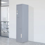 Grey Two-Door L-shaped Office Gym Shed Storage Lockers