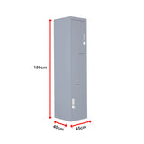 Grey Two-Door L-shaped Office Gym Shed Storage Lockers - Extra Image