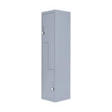 Grey Two-Door L-shaped Office Gym Shed Storage Lockers - Rear View