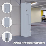 Grey Two-Door L-shaped Office Gym Shed Storage Lockers - Extra Image