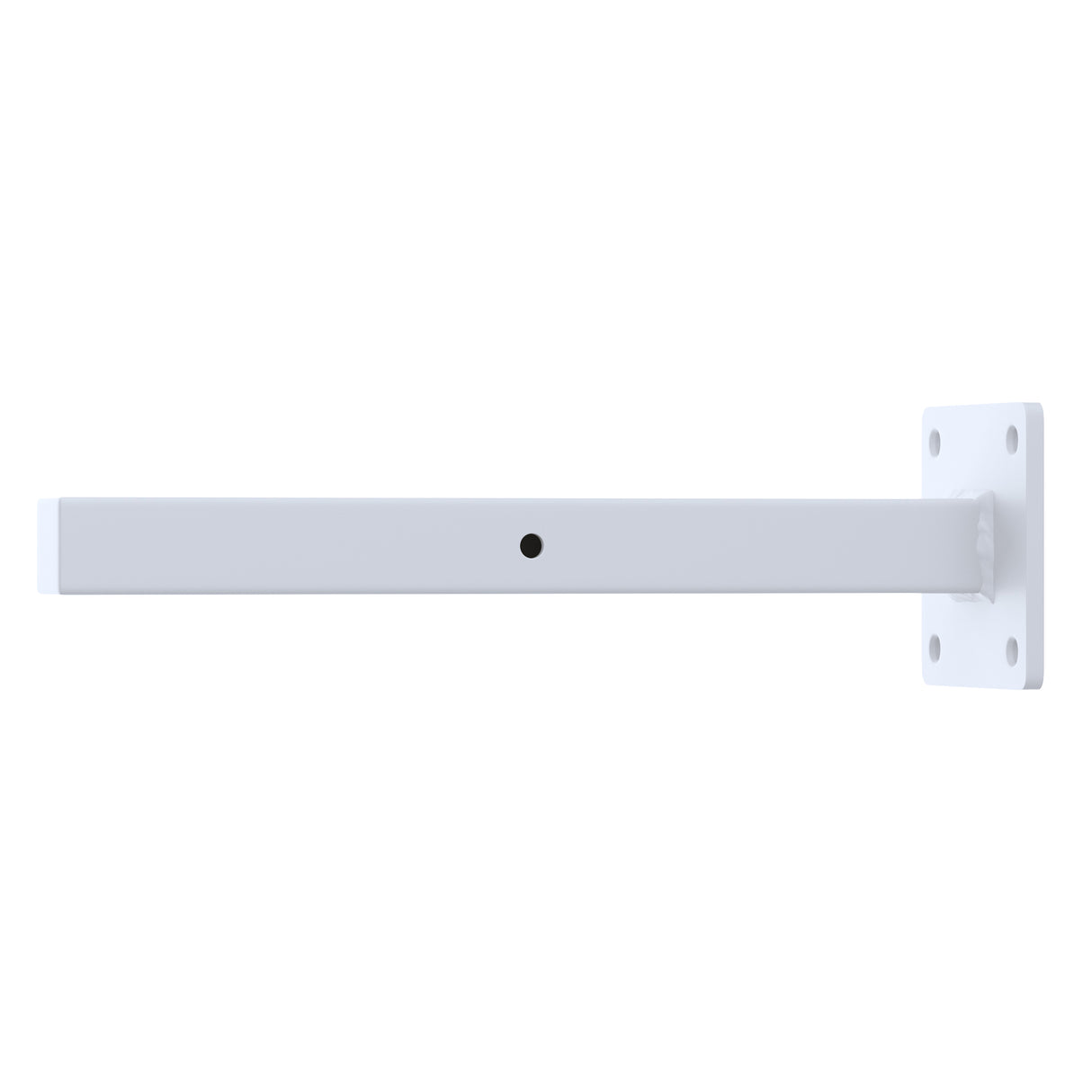 20cm Floating Shelf Brackets Industrial Metal Shelving Supports 4-Pack - White