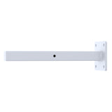 20cm Floating Shelf Brackets Industrial Metal Shelving Supports 4-Pack - White - Side View