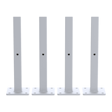 20cm Floating Shelf Brackets Industrial Metal Shelving Supports 4-Pack - White