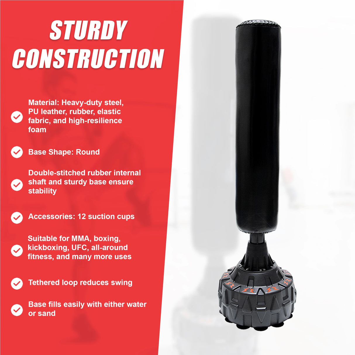 170cm Free Standing Boxing Punching Bag Stand MMA UFC Kick Fitness