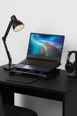 Laptop Cooling Pad with Adjustable Fan Stand &ndash; Fits 11" to 17" Notebooks
