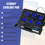 Laptop Cooling Pad with Adjustable Fan Stand &ndash; Fits 11
