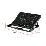 Laptop Cooling Pad with Adjustable Fan Stand &ndash; Fits 11
