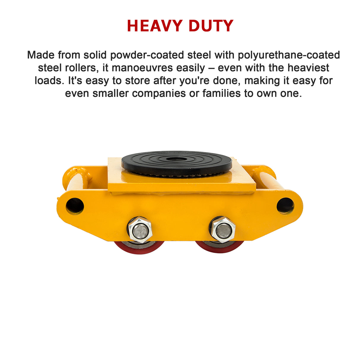 Heavy Duty Machine Dolly Skate Machinery Roller Mover Cargo Trolley 6T