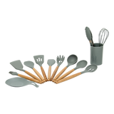 13x Kitchen Utensils for Cooking Baking Silicone Set - Side View