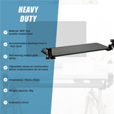 Clamp On Keyboard Tray 75cm W x 25cm D Extra Large - Side View