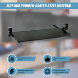 Clamp On Keyboard Tray 75cm W x 25cm D Extra Large - Close-Up Angle