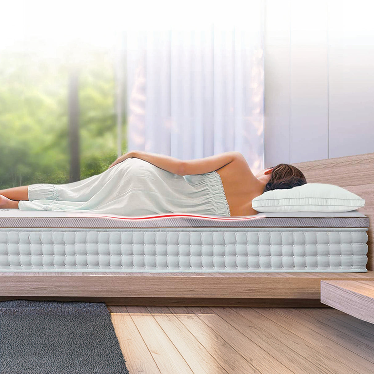 Queen Cooling Gel Memory Foam Mattress Topper &ndash; CertiPUR-US&reg; Certified Foam