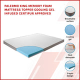 King Cooling Gel Memory Foam Mattress Topper &ndash; CertiPUR-US&reg; Certified Foam - Side View
