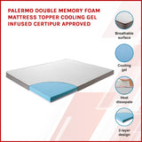 Double Cooling Gel Memory Foam Mattress Topper &ndash; CertiPUR-US&reg; Certified Foam - Side View