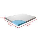Double Cooling Gel Memory Foam Mattress Topper &ndash; CertiPUR-US&reg; Certified Foam - Low Angle