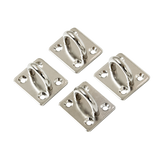4X M6 304 Stainless Steel Oblong Pad Eye Plate Marine Hardware Staple Hook