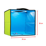 12'' LED Light Room Photo Studio Photography Lighting Tent Kit Backdrop Cube Box - Low Angle