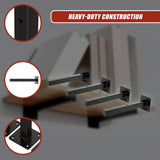 20cm Floating Shelf Brackets Industrial Metal Shelving Supports 4-Pack - Extra Image