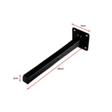 20cm Floating Shelf Brackets Industrial Metal Shelving Supports 4-Pack - Extra Image