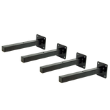 20cm Floating Shelf Brackets Industrial Metal Shelving Supports 4-Pack - Close-Up Angle