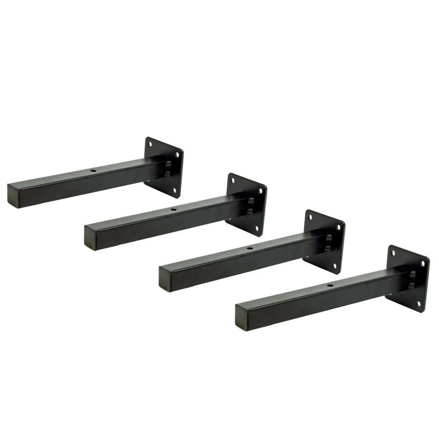 20cm Floating Shelf Brackets Industrial Metal Shelving Supports 4-Pack