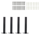 20cm Floating Shelf Brackets Industrial Metal Shelving Supports 4-Pack - Low Angle