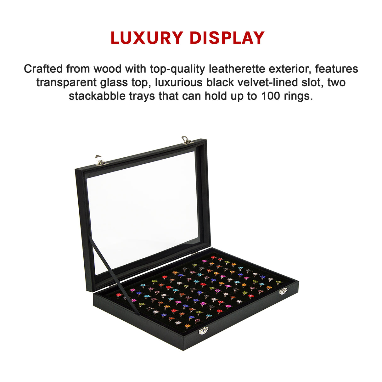 100 Earring Ring Holder Jewellery/Necklace Display Storage Gift Box Show Cases
