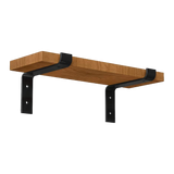 Floating Wall Shelf Brackets Heavy Duty Rustic Industrial 4-Pack - Top-Down View